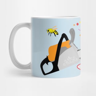 Chainsaw and braid Mug